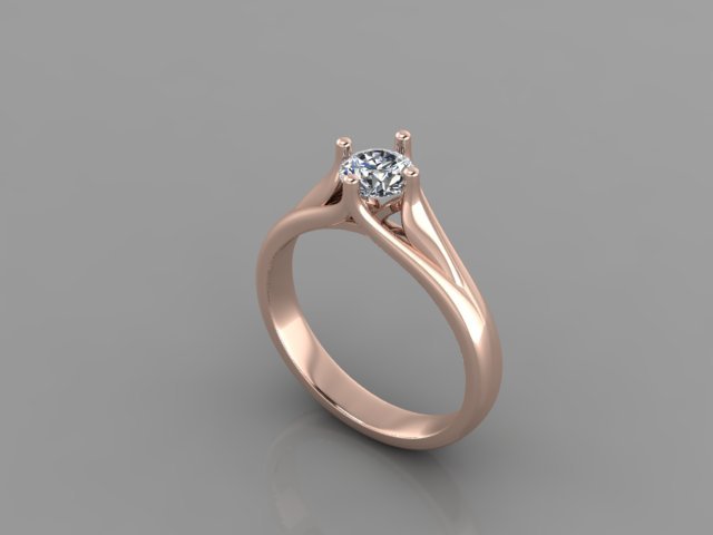 solitaire ring Modello 3D .c4d .max .obj .3ds .fbx .stl .blend