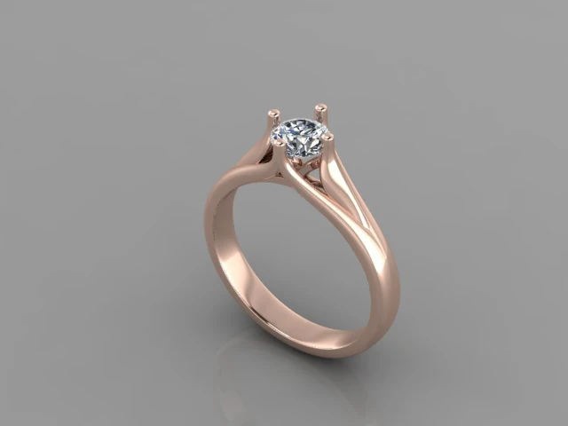 anello solitario Modello 3D .c4d .max .obj .3ds .fbx .stl .blend