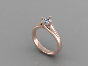 solitaire ring 3D मॉडल