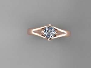 solitaire ring Modello 3D