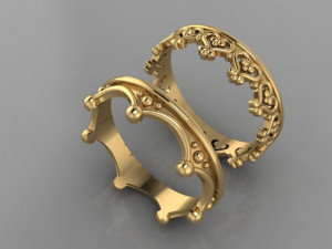 twin rings Modelo 3D