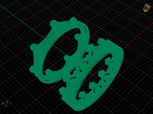 twin rings Modelo 3D