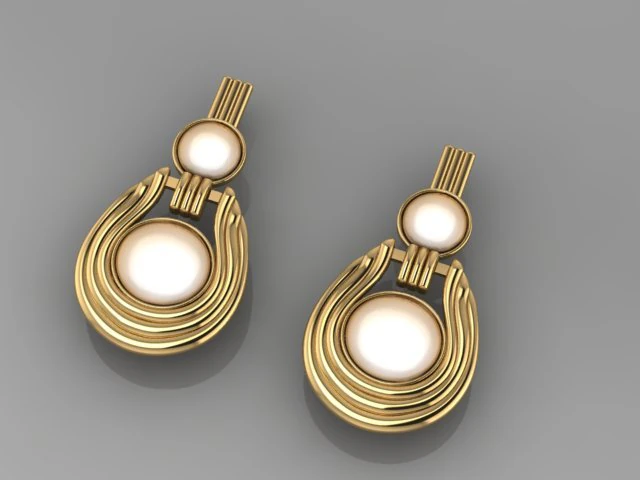 classic earring 3D Model .c4d .max .obj .3ds .fbx .stl .blend 
