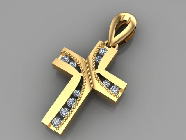 cross pendant m 3D Model .c4d .max .obj .3ds .fbx .stl .blend