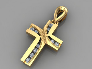 cross pendant m 3D 模型