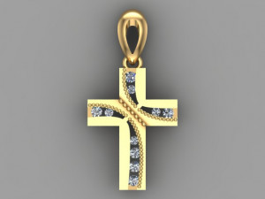 cross pendant m 3D 模型
