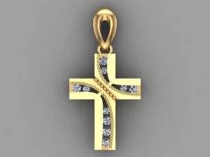 cross pendant m 3D Model