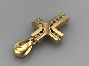 cross pendant m 3D 模型