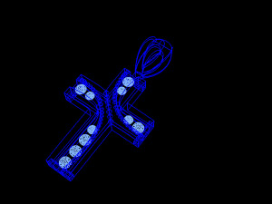 cross pendant m 3D 模型