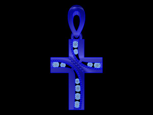 cross pendant m 3D 模型