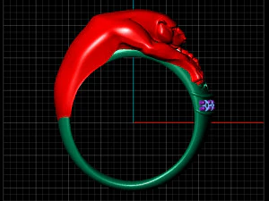 anello della tigre Modello 3D