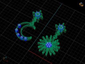 moon star earring 3D Model