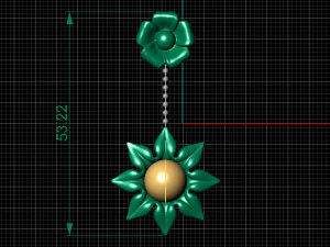 orecchino di fiori Modello 3D