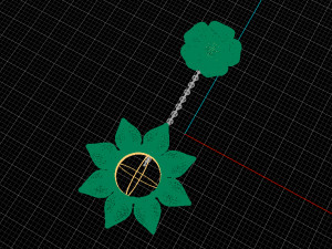 flower earring 3D Model