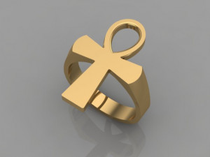ankh cross ring 3D Модель