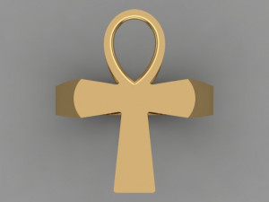 ankh cross ring 3D 模型