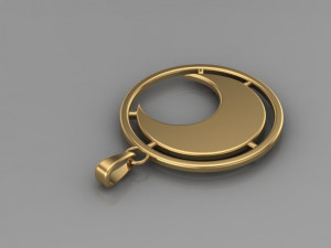 moon pendant Modelo 3D