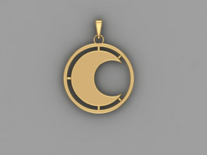 moon pendant Modelo 3D