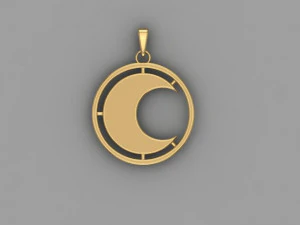 ciondolo lunare Modello 3D