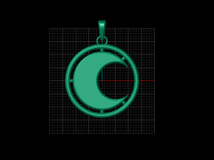 moon pendant Modelo 3D