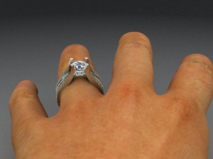 engagement ring 3D Model