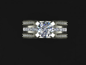 engagement ring 3D Model