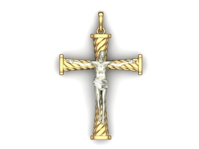 pendente a croce Modello 3D .c4d .max .obj .3ds .fbx .stl .blend