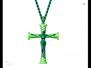pendente a croce Modello 3D