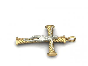 pendente a croce Modello 3D