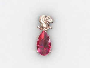 Rose pendant 3D Model