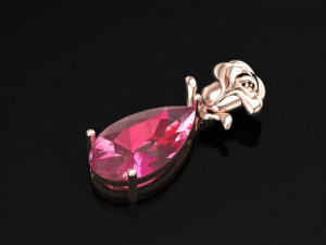 Rose pendant 3D 模型