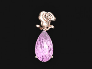 Rose pendant 3D 模型