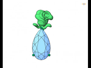 Rose pendant 3D 模型