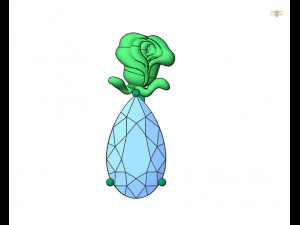 Rose pendant 3D Model