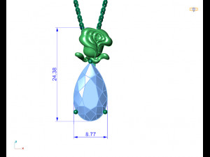 Rose pendant 3D 模型
