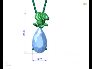 Rose pendant 3D Model