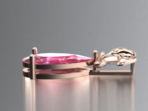 Rose pendant 3D 模型