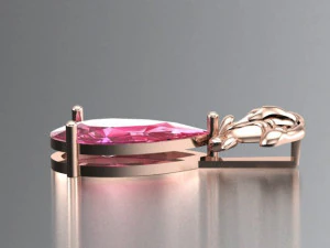 Rose pendant 3D Model