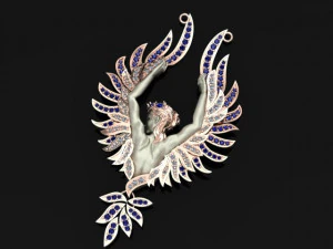 ciondolo fata Modello 3D