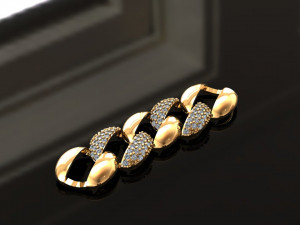 cuban chain bracelet 3D Model