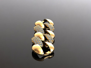 cuban chain bracelet 3D Model