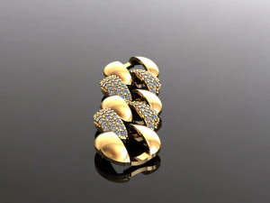 braccialetto a catena cubana Modello 3D