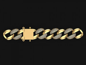 cuban chain bracelet 3D Model