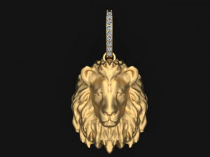 ciondolo leone Modello 3D