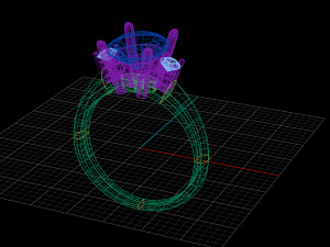 solitaire ring Model 3D