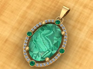 oval pendant 3D Модель