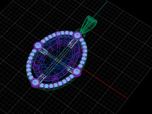 pendente ovale Modello 3D