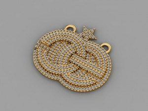 diamond pendant 3D मॉडल