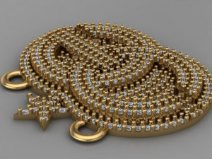 diamond pendant Modelo 3D