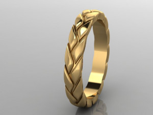 golden wheat ring Modelo 3D